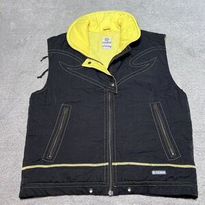 Vintage Colmar Vest Adult Large 8 US Black Yellow Ski Southwestern Dream Catcher